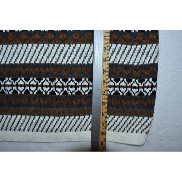 Carriage Court Women's Sweater Size L Nordic Graphic High Neck Knit Vintage 90s - Picture 10 of 10